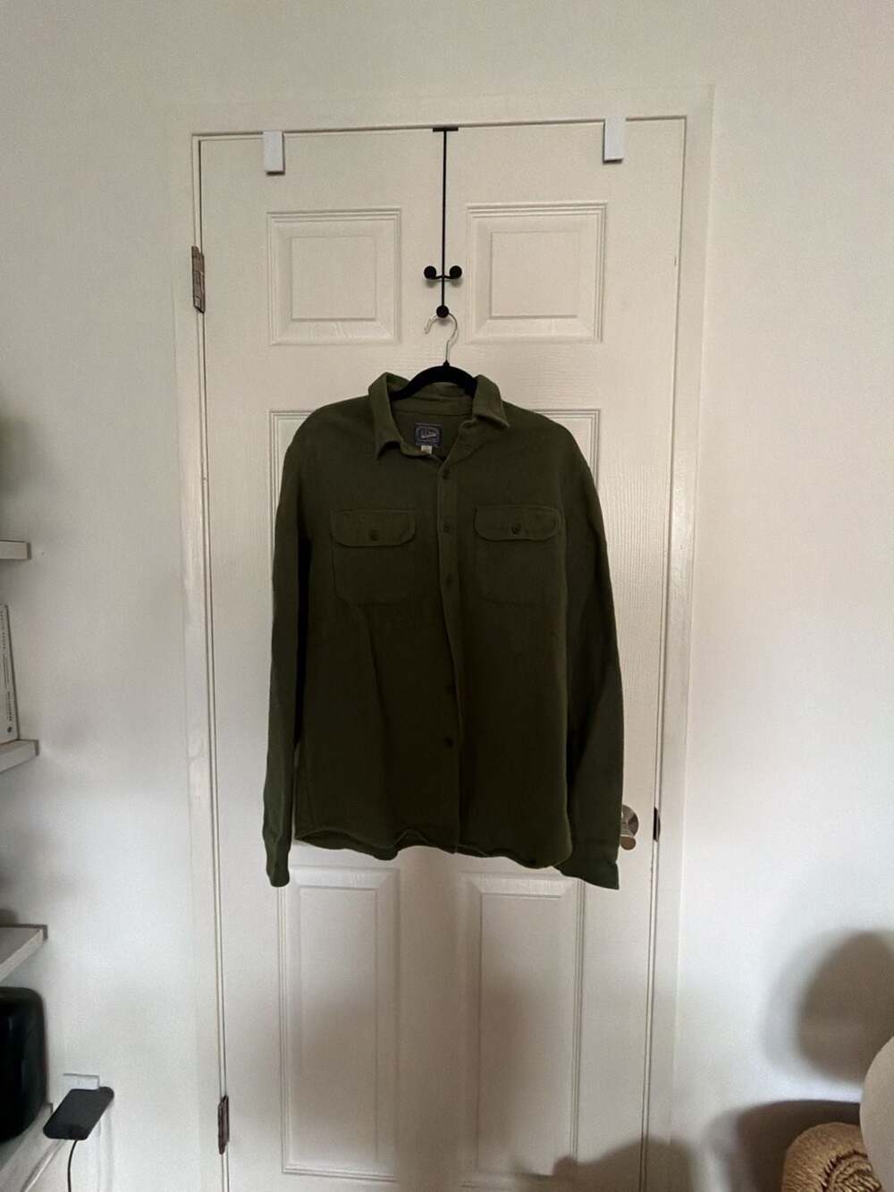 J.Crew Micro Fleece CPO Shirt Jacket Loden Green Medium